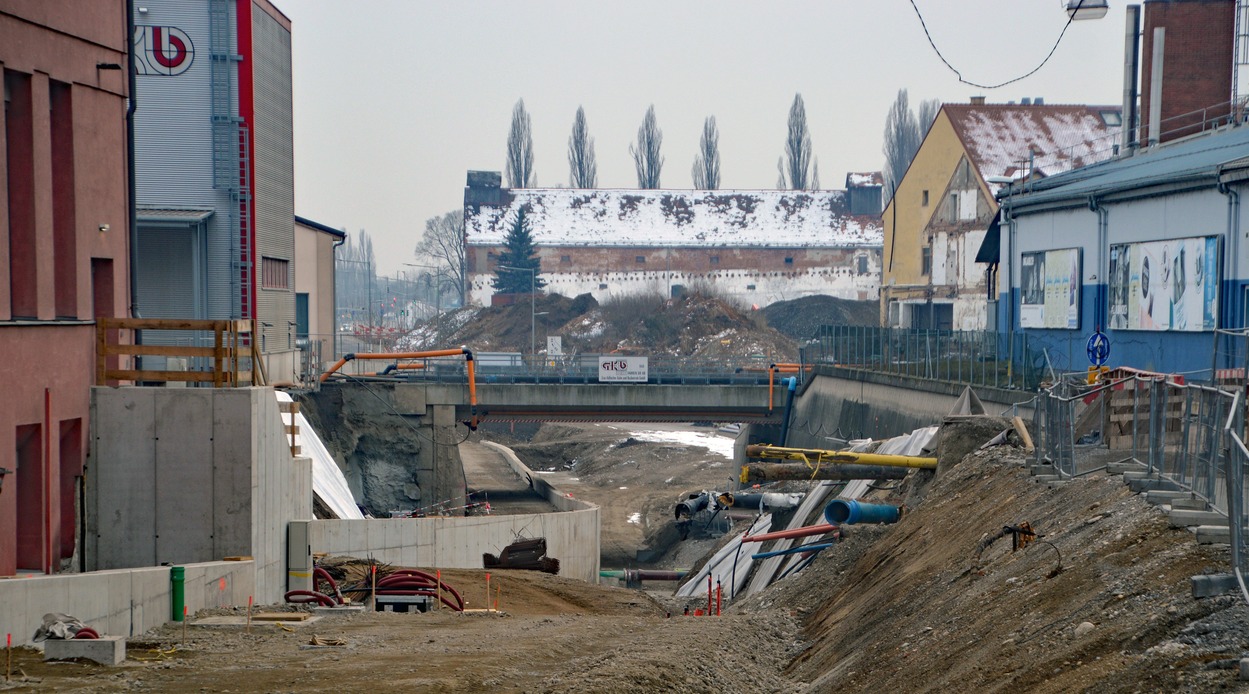 Strab-Baustelle Graz Alte-Post-Straße