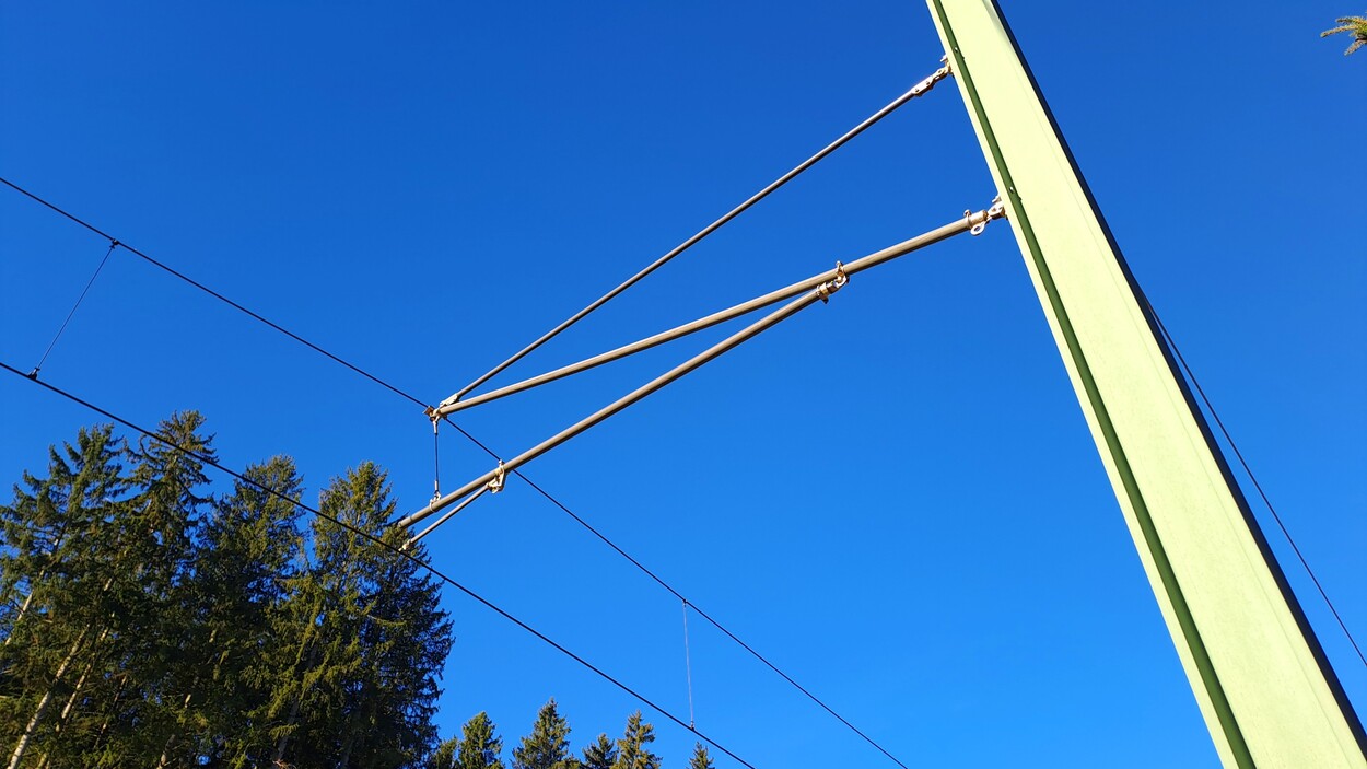 Gleisabschnitt der Lokalbahn (SLB)