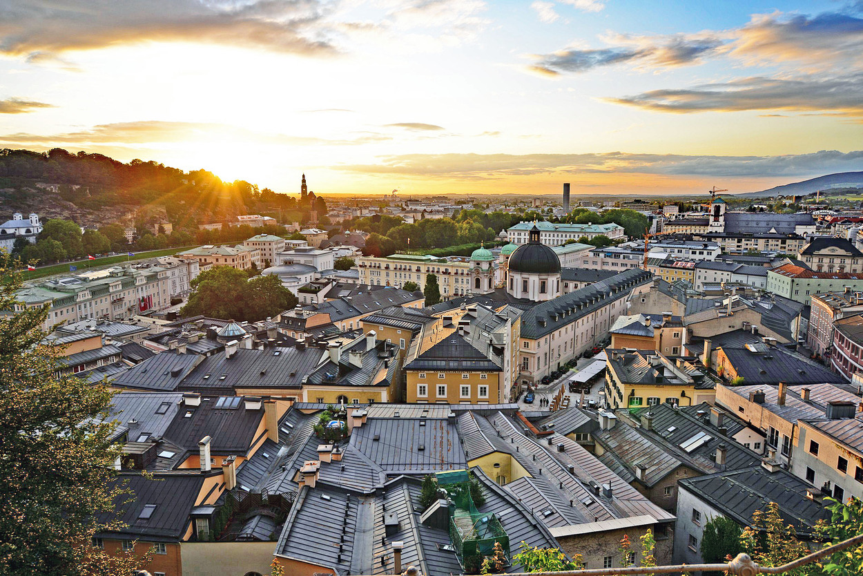 Sonnenuntergang Schallmoos Blick nach Norden